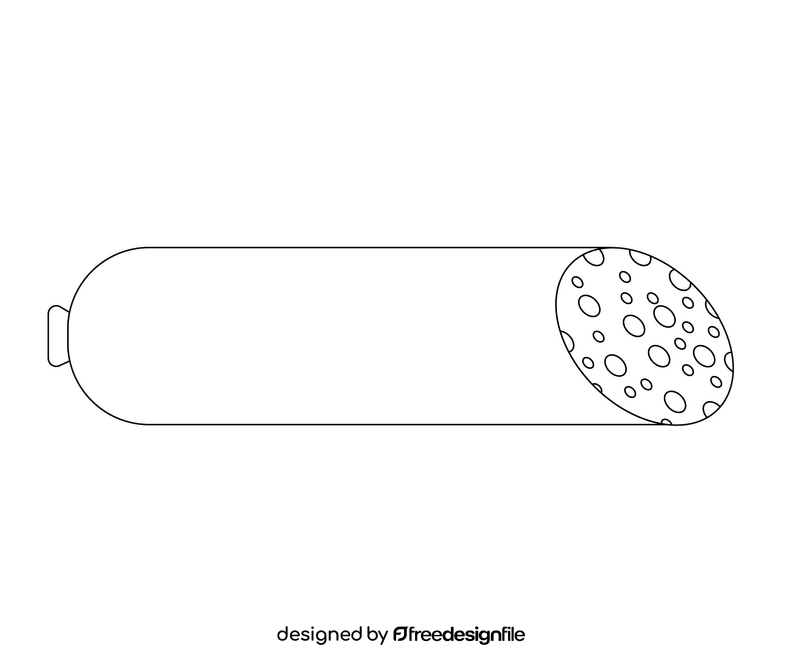 Sausage illustration black and white clipart