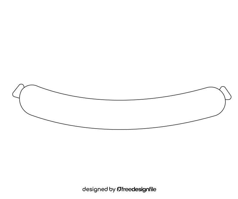 Sausage black and white clipart