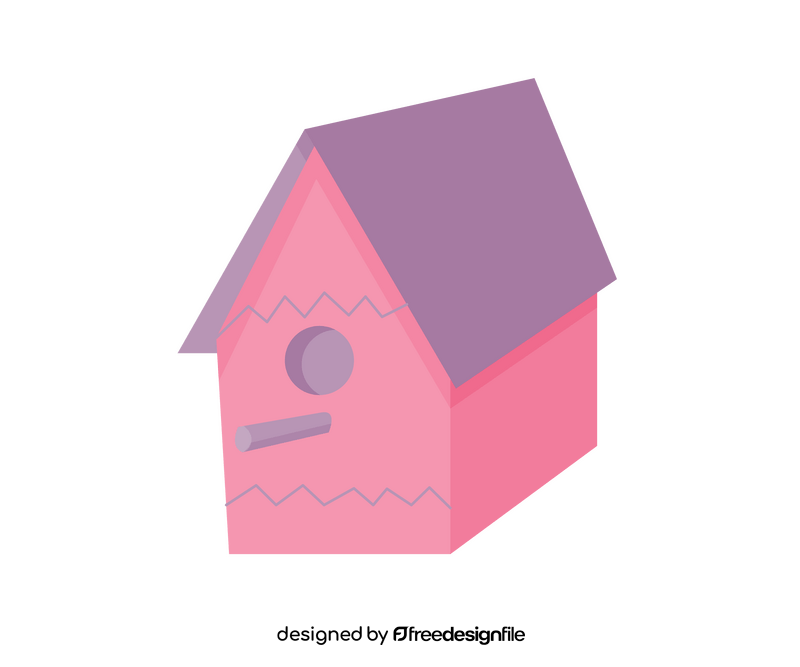 Pink birdhouse clipart
