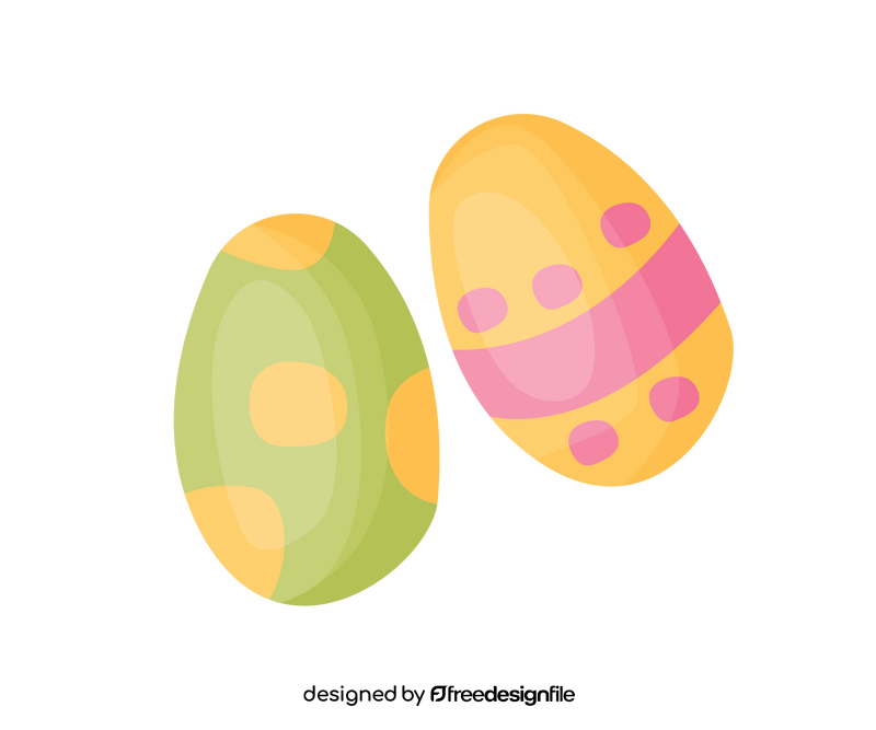 Easter eggs cartoon clipart