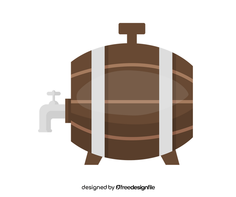 Wine barrel cartoon clipart