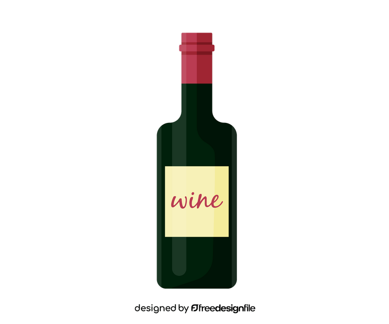 Wine bottle cartoon clipart