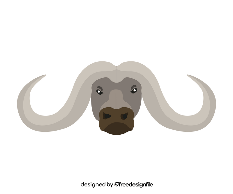 Cartoon bison head icon clipart