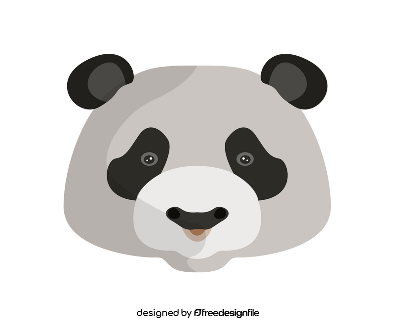 Panda head cartoon clipart