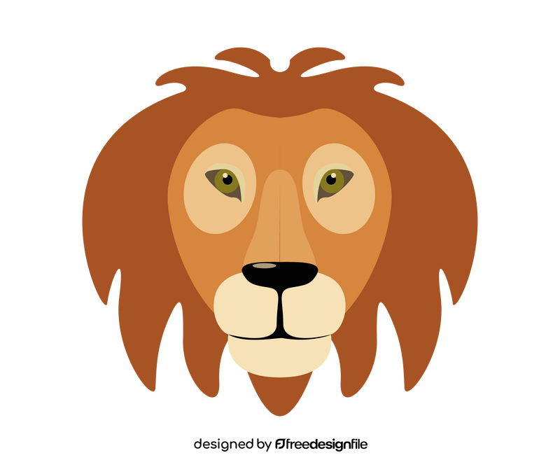 Lion animal portrait clipart