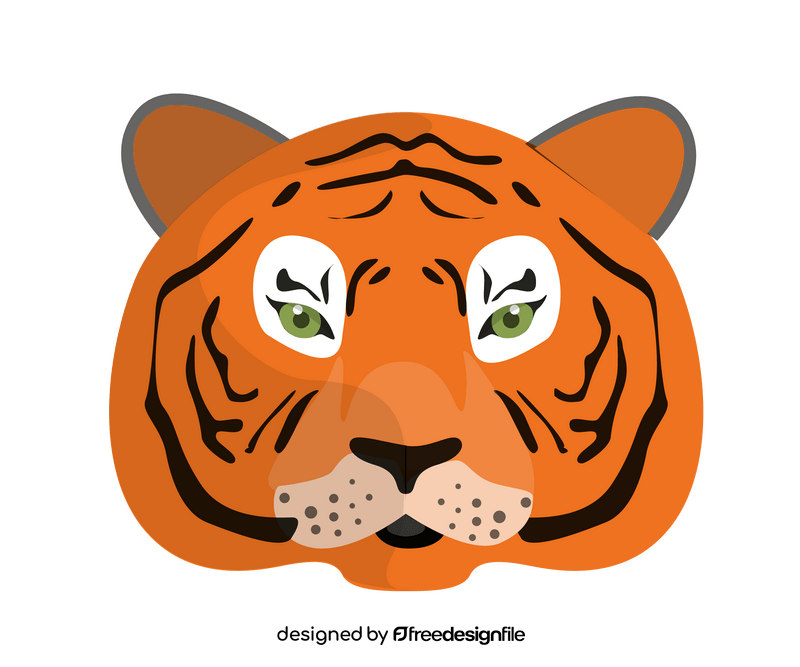 Tiger portrait icon clipart