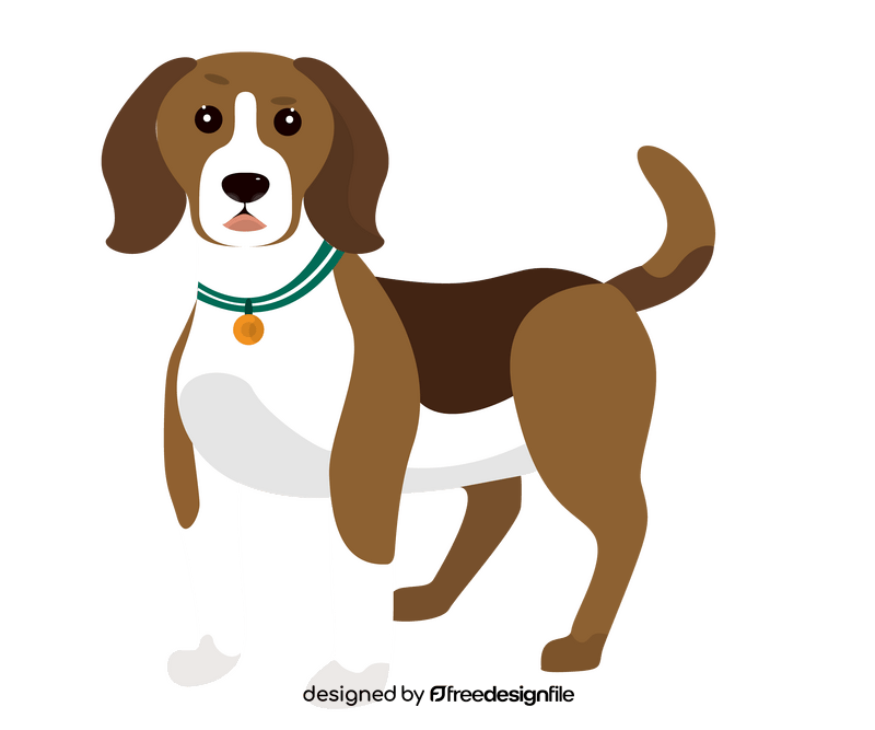 Cute beagle dog cartoon clipart