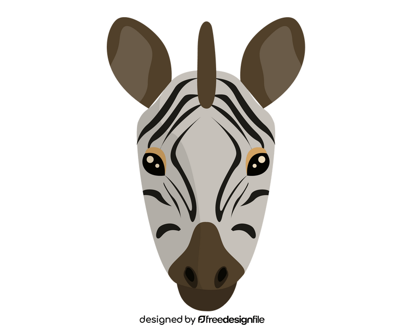 Cartoon zebra head clipart