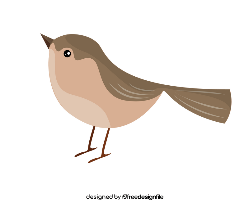 Cartoon sparrow bird clipart