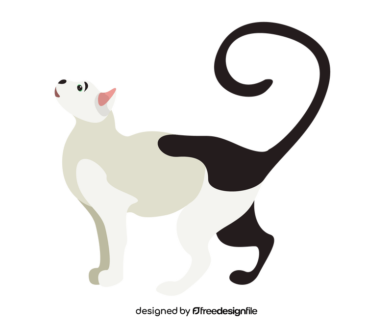 Black and white cat clipart