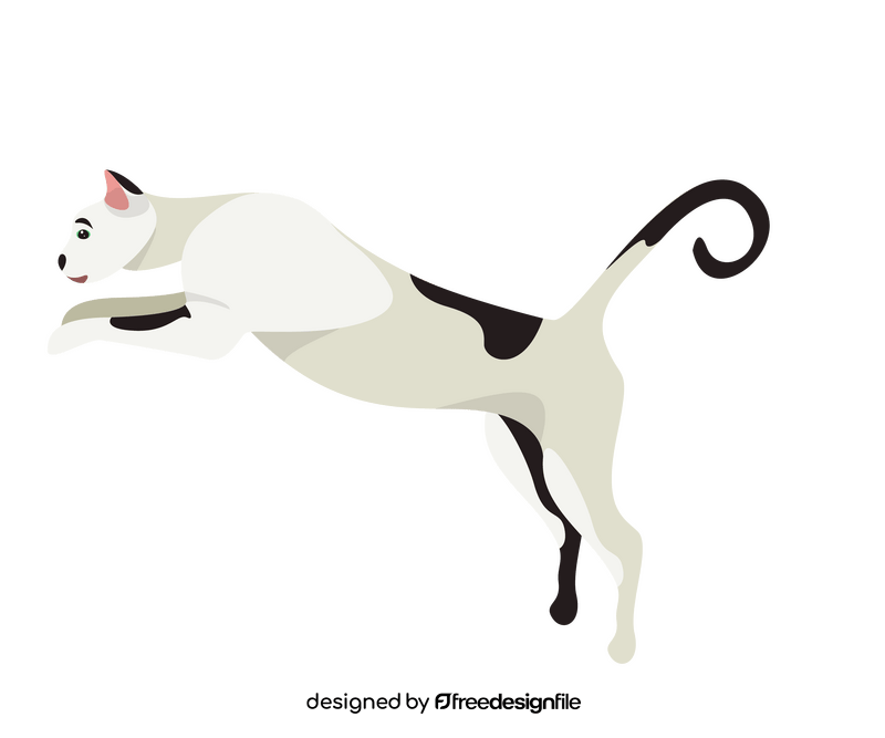 Black and white cat clipart