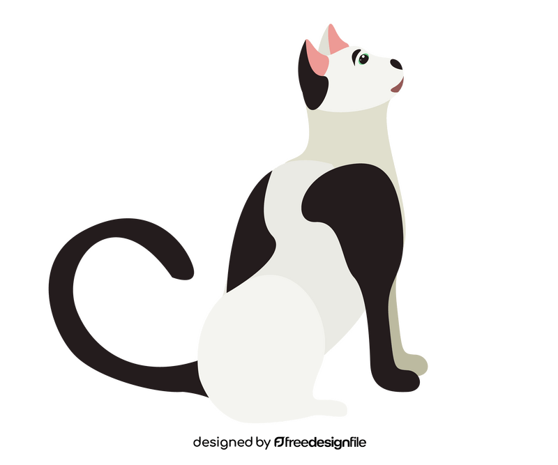 Sitting cat illustration clipart