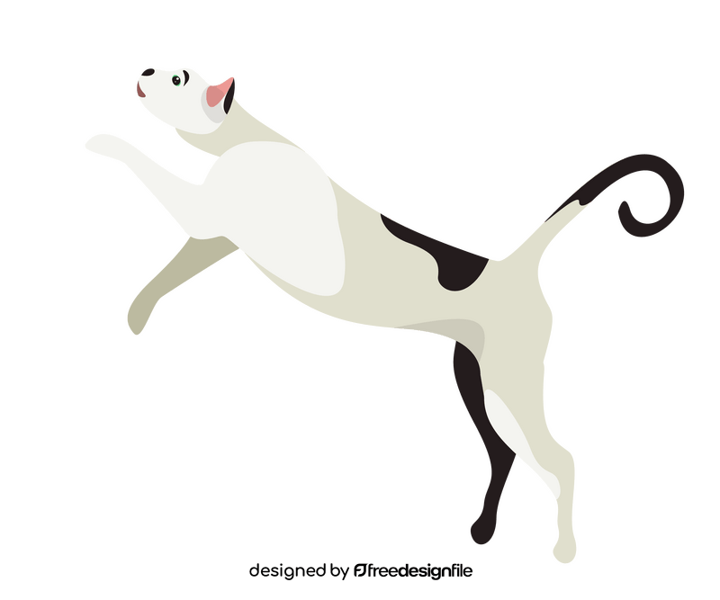 Jumping cat drawing clipart