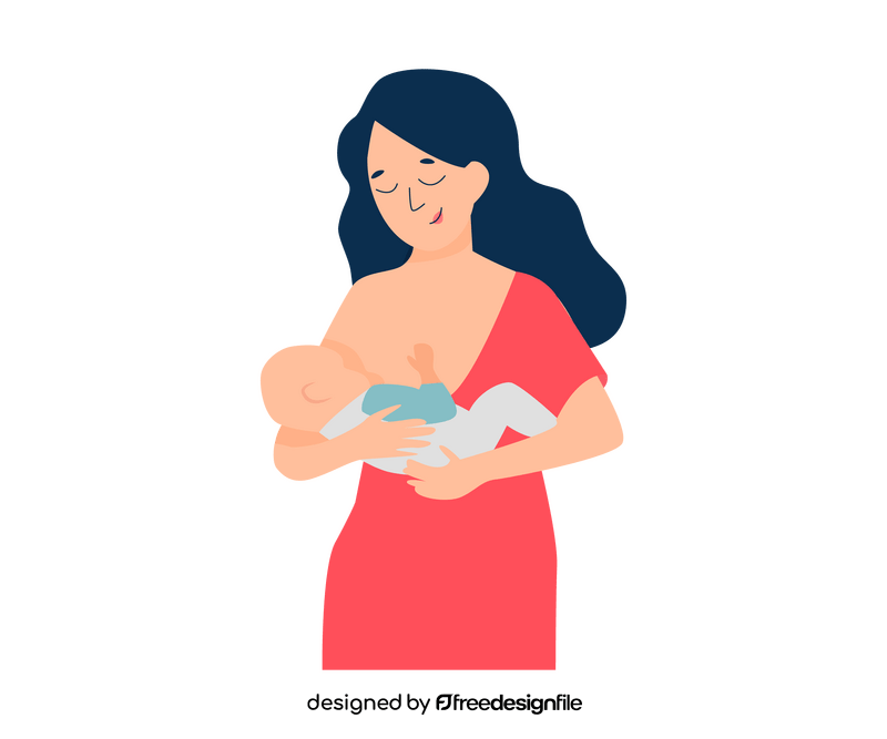 Breastfeeding baby clipart