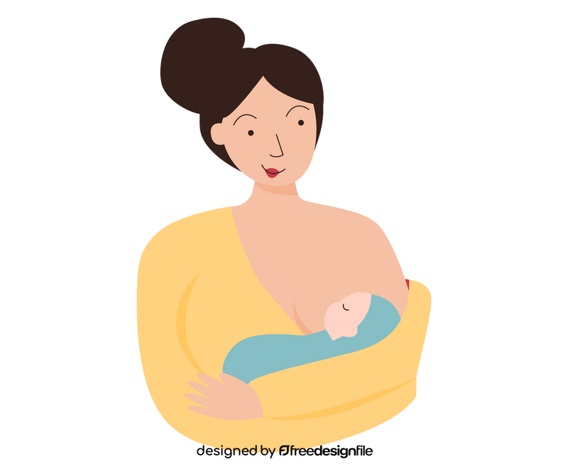 Cartoon breastfeeding child clipart