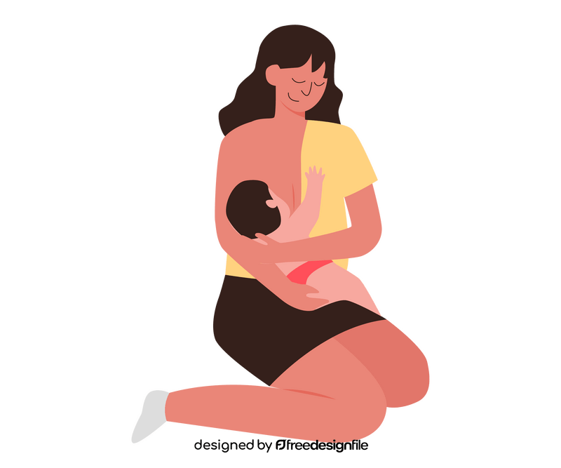 Free breastfeeding child clipart