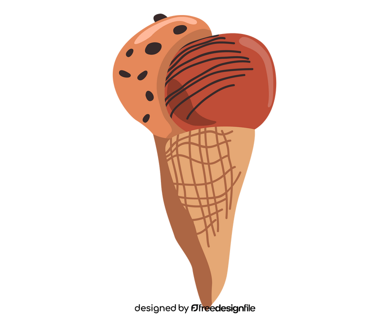 Cone ice cream illustration clipart
