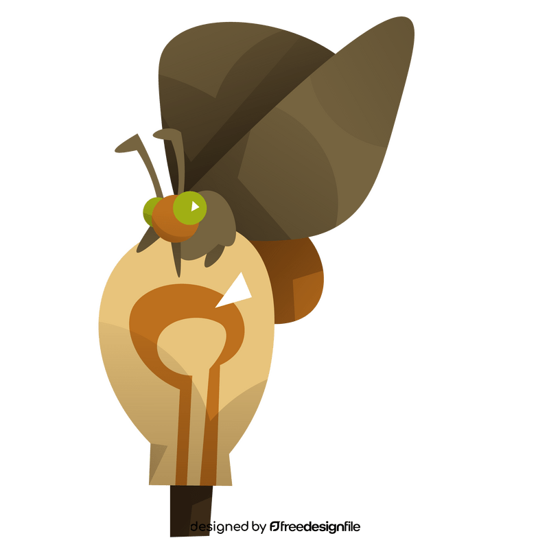 Moth on lamp clipart