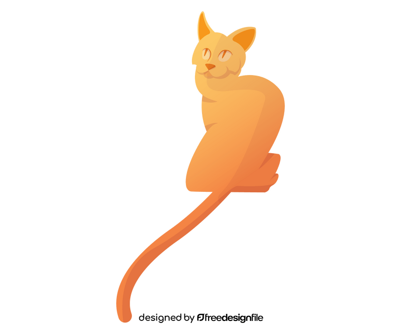 Orange cat illustration clipart
