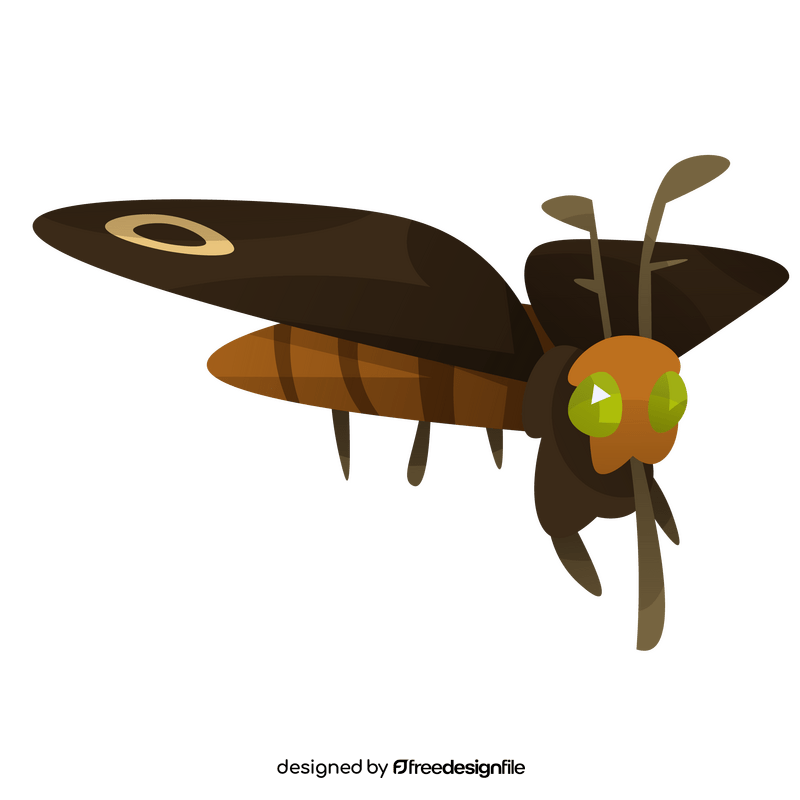 Moth flying clipart