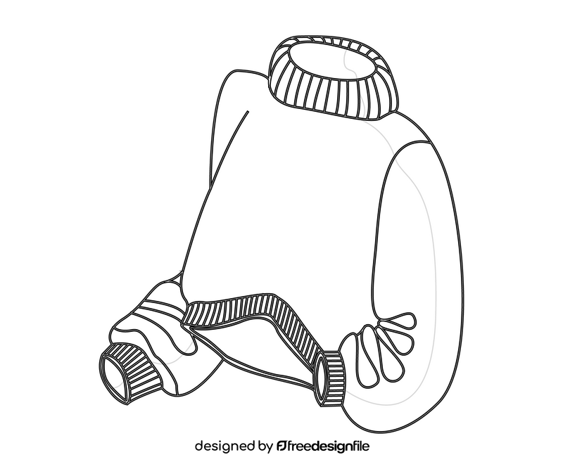 Warm sweater black and white clipart