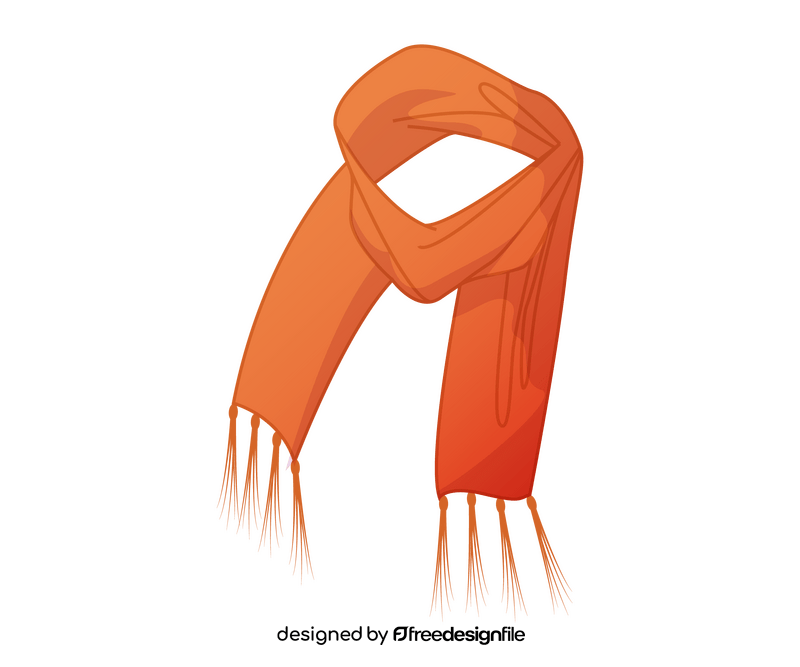 Orange scarf clipart