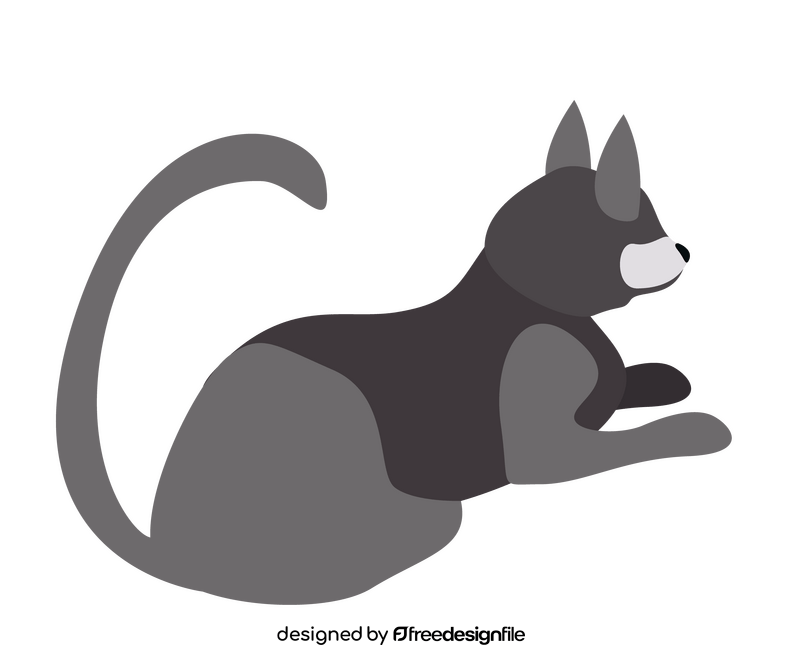 Dark cat illustration clipart