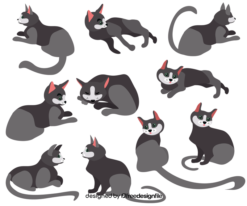 Dark cats vector