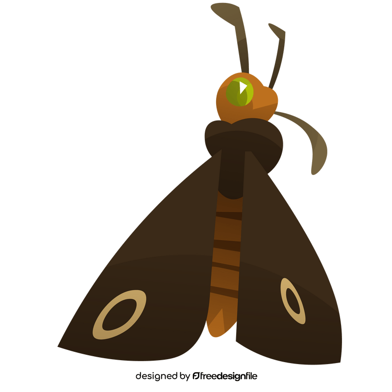 Moth wings cartoon clipart