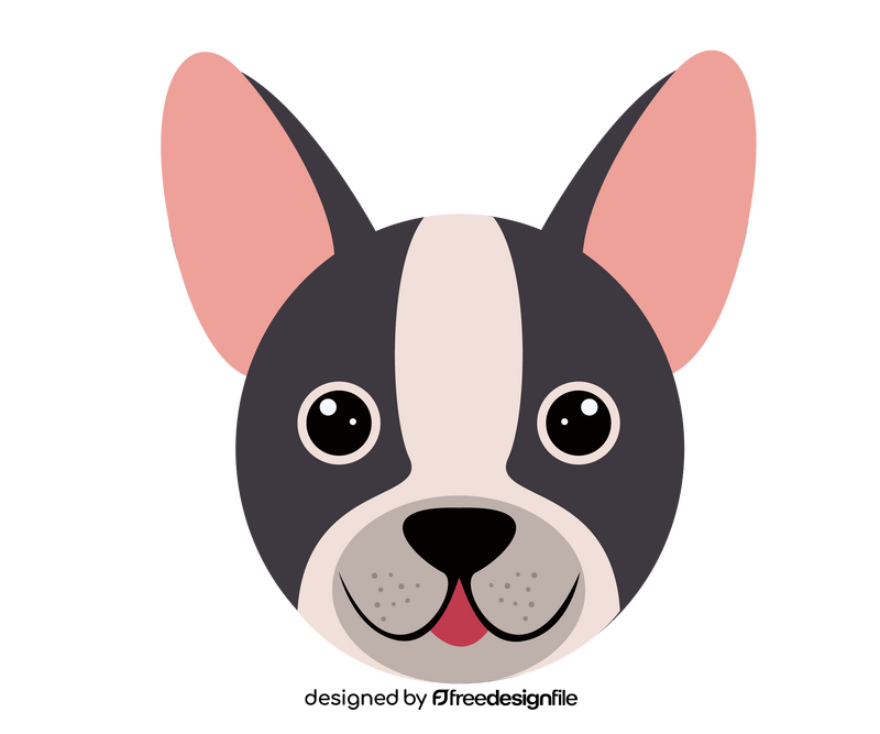 Cute dog face illustration clipart