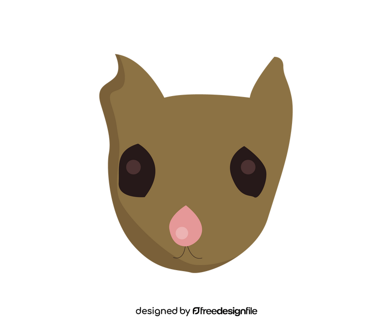 Flying squirrel face clipart