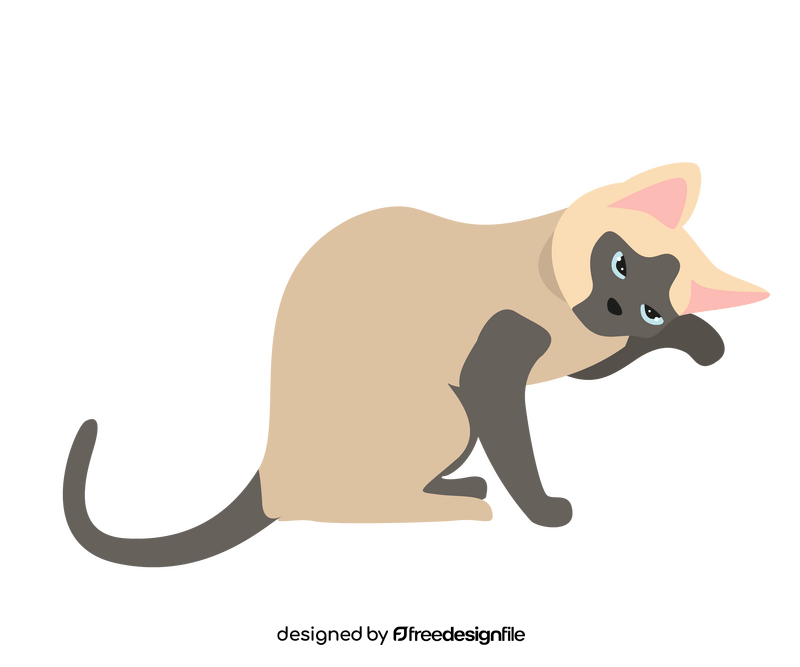 Gray cat drawing clipart
