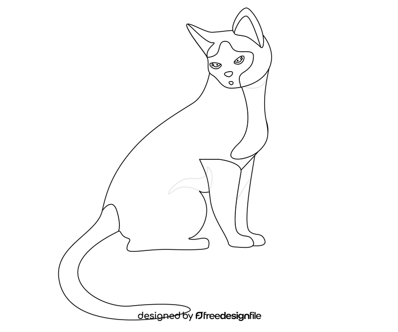 Free Cat Black And White Clipart Free Download 2062