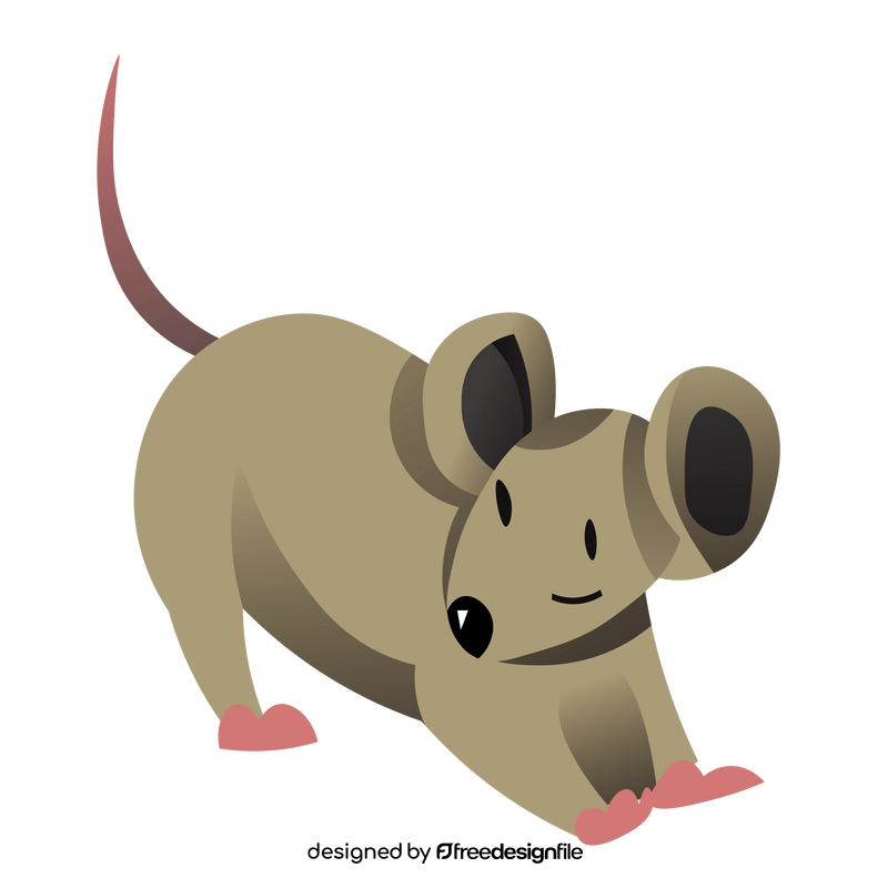 Cute mouse playful clipart