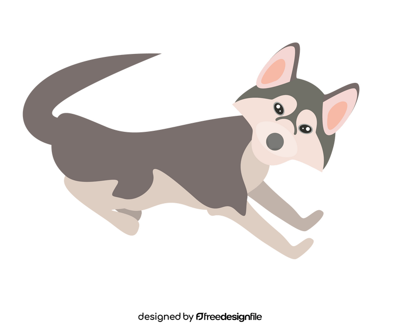 Cartoon husky dog clipart