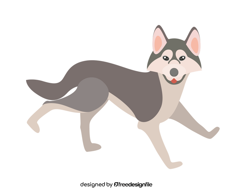 Husky dog illustration clipart