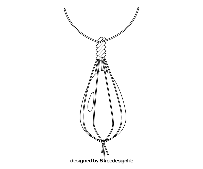 Necklace jewellery black and white clipart