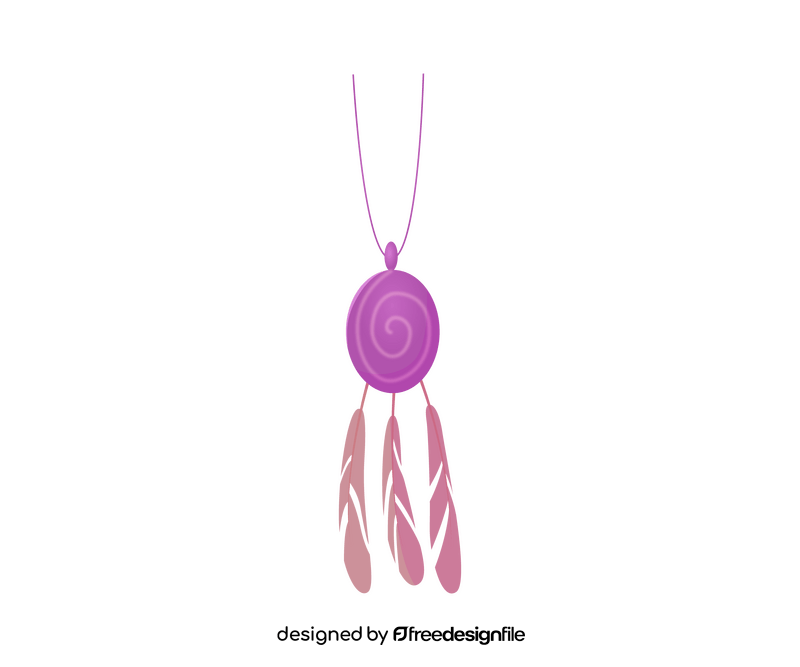 Cartoon pink necklace clipart