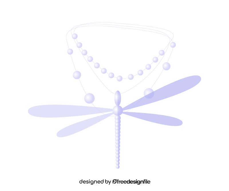 Butterfly necklace cartoon clipart