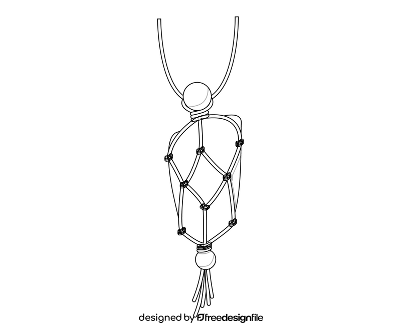 Necklace jewellery drawing black and white clipart