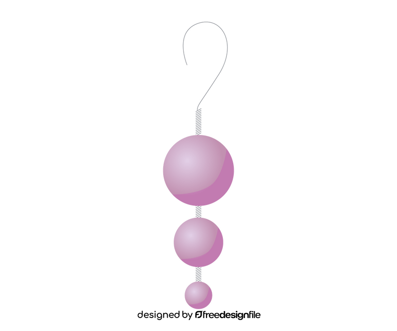 Pink bubble earring clipart
