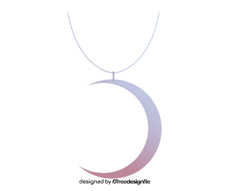 Moon necklace clipart