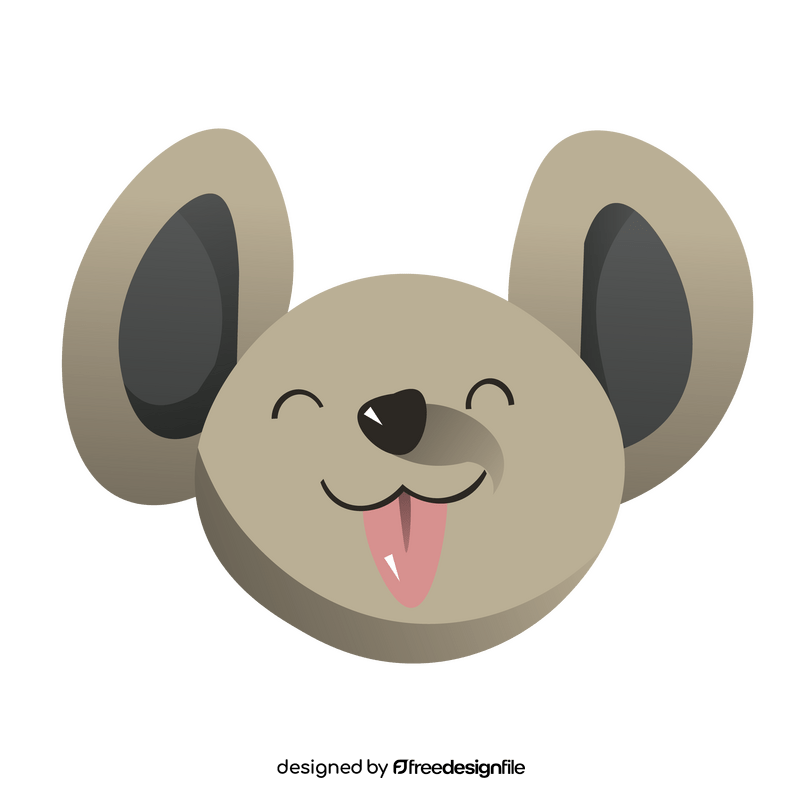 Cute mouse tongue cartoon clipart