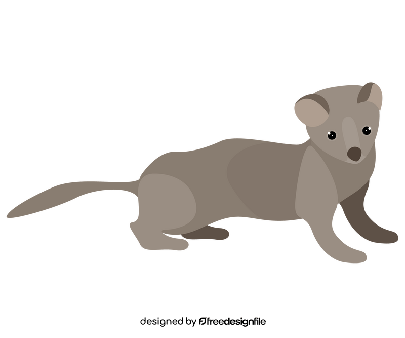 Least weasel illustration clipart