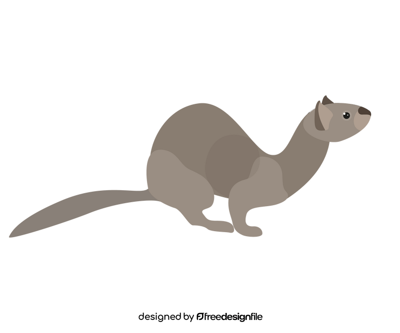 Least weasel drawing clipart
