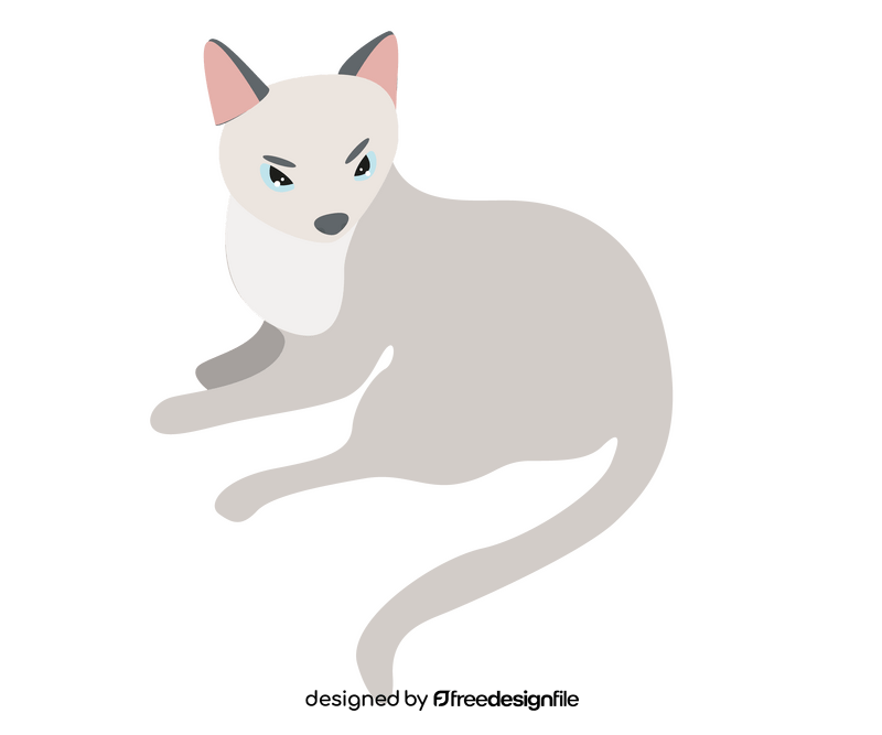 Light gray cat clipart