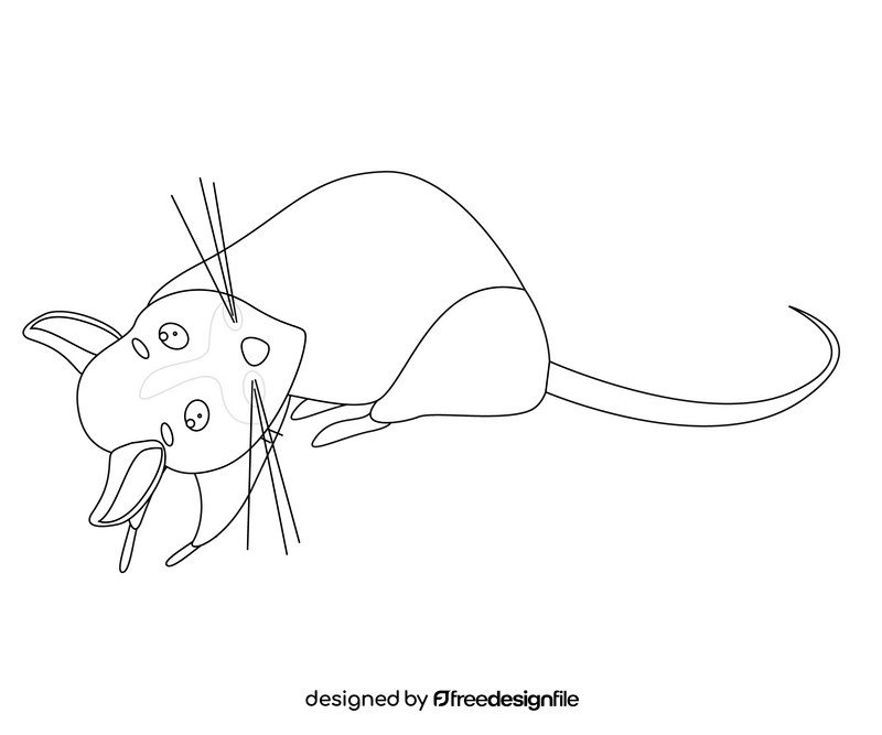 Mouse black and white clipart