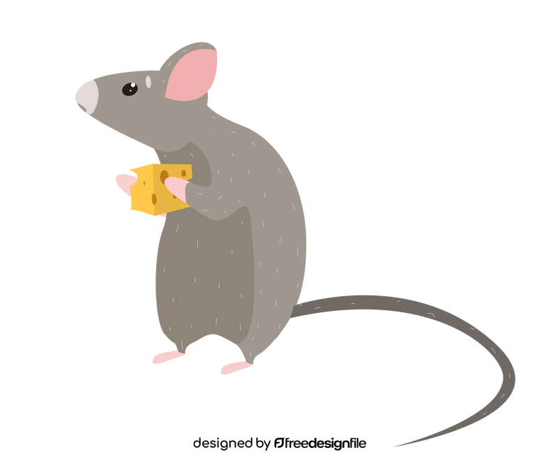 Mouse with cheese clipart