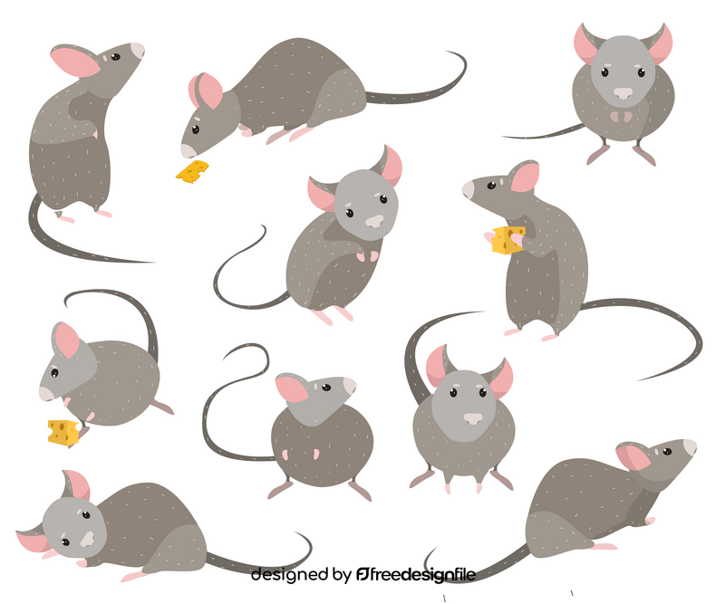 Cartoon mouses vector