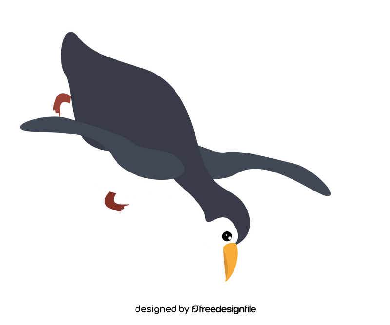 Jumping penguin clipart